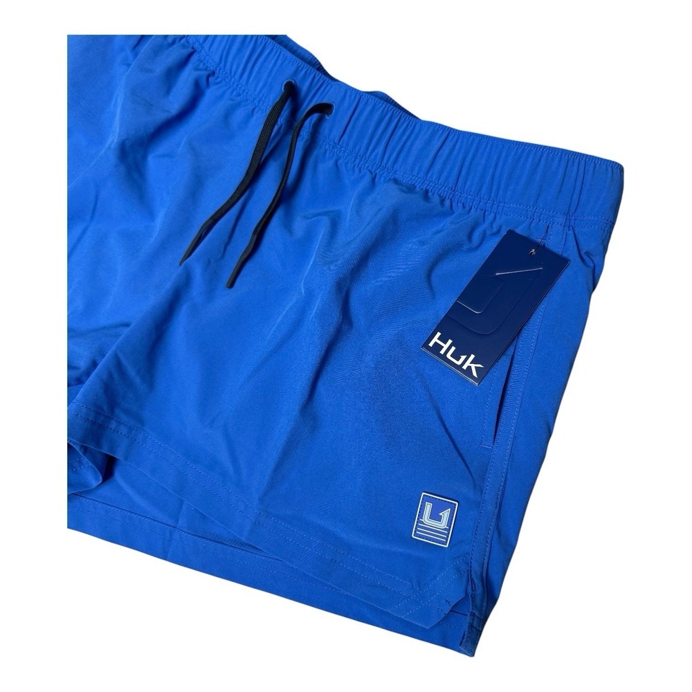 HUK Isla Women's Sz Large Blue 3" Hiking Fishing Board Shorts New